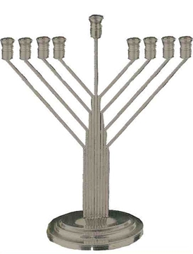 חנוכיה  "חב"ד" - דגם ברונזה