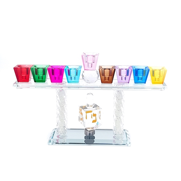 חנוכית קריסטל, קנים צבעוניים וסביבון