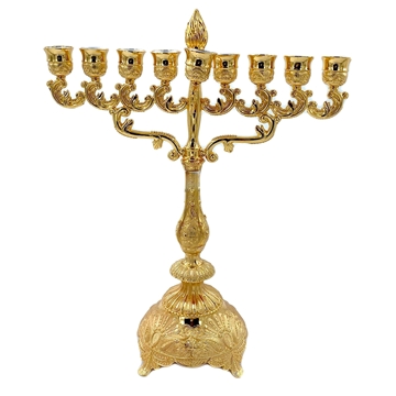 חנוכיה ציפוי זהב