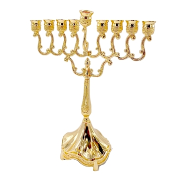חנוכיה ציפוי זהב