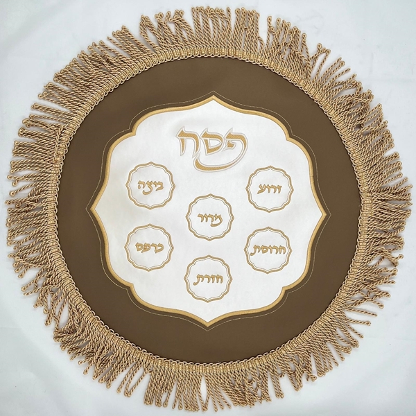 כיסוי לשלוש מצות - קערת ליל הסדר - דמוי עור יוקרתי