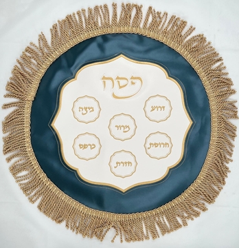 כיסוי לשלוש מצות - קערת ליל הסדר - דמוי עור יוקרתי