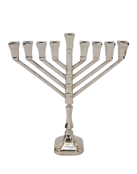 חנוכייה "BRASS SHINE GOLD" דגם חב"ד - גודל S 