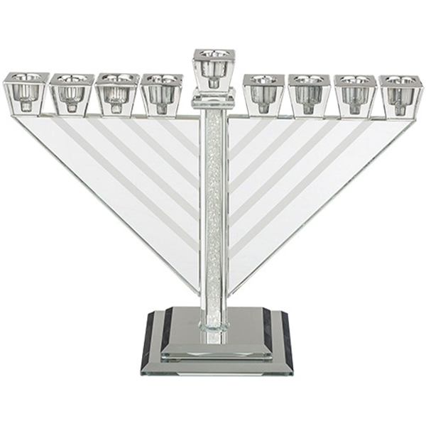 חנוכיית קריסטל מהודרת "חבד אבנים"