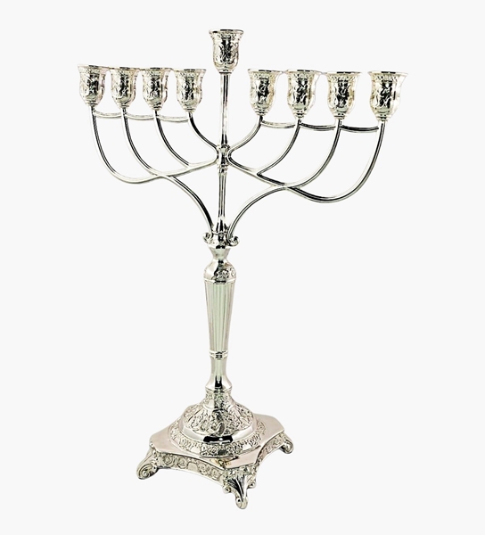 חנוכיה מוכספת - דגם "אבי מלכות"