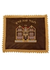 תמונה של כיסוי מפואר לחלות 770 - חום\זהב - עור